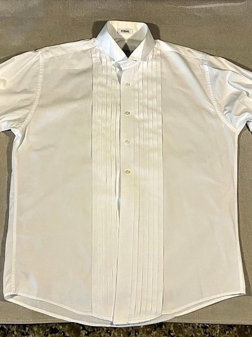 Joseph & Feiss Men’s White Formal Tuxedo Shirt 16 32/33 Pleated French Cuff